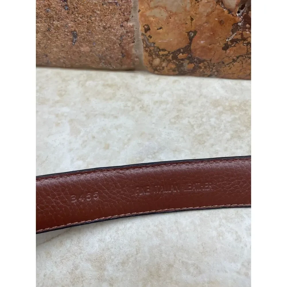 Jos A Bank Belt Size 42 Leather Brown Croc Embossed Gold Tone Buckle Classic